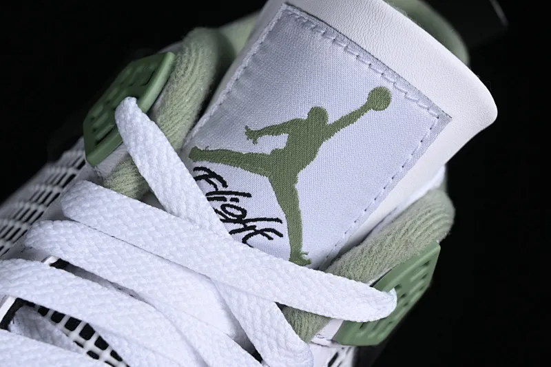 All categories Air Jordan Jordan series basketball shoes Air Jordan 4 foreign trade version Air Jordan 4 Retro "Seafoam" AJ4 Joe 4 white and green AQ9129-103